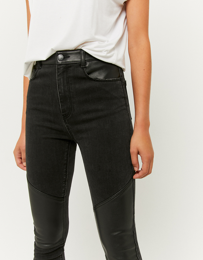 TALLY WEiJL, Czarne jeansy damskie rurki z wysokim stanem for Women
