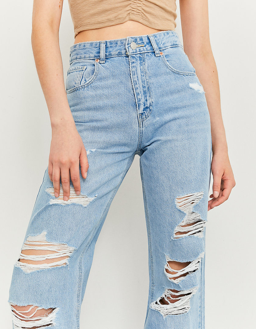 TALLY WEiJL, Jeans Wide Leg Con Strappi for Women