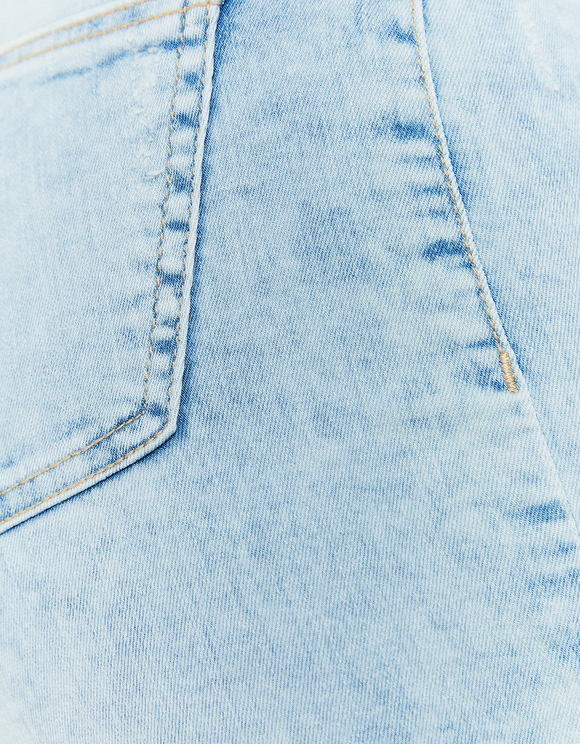 TALLY WEiJL, Niebieskie jeansy damskie rurki z wysokim stanem for Women