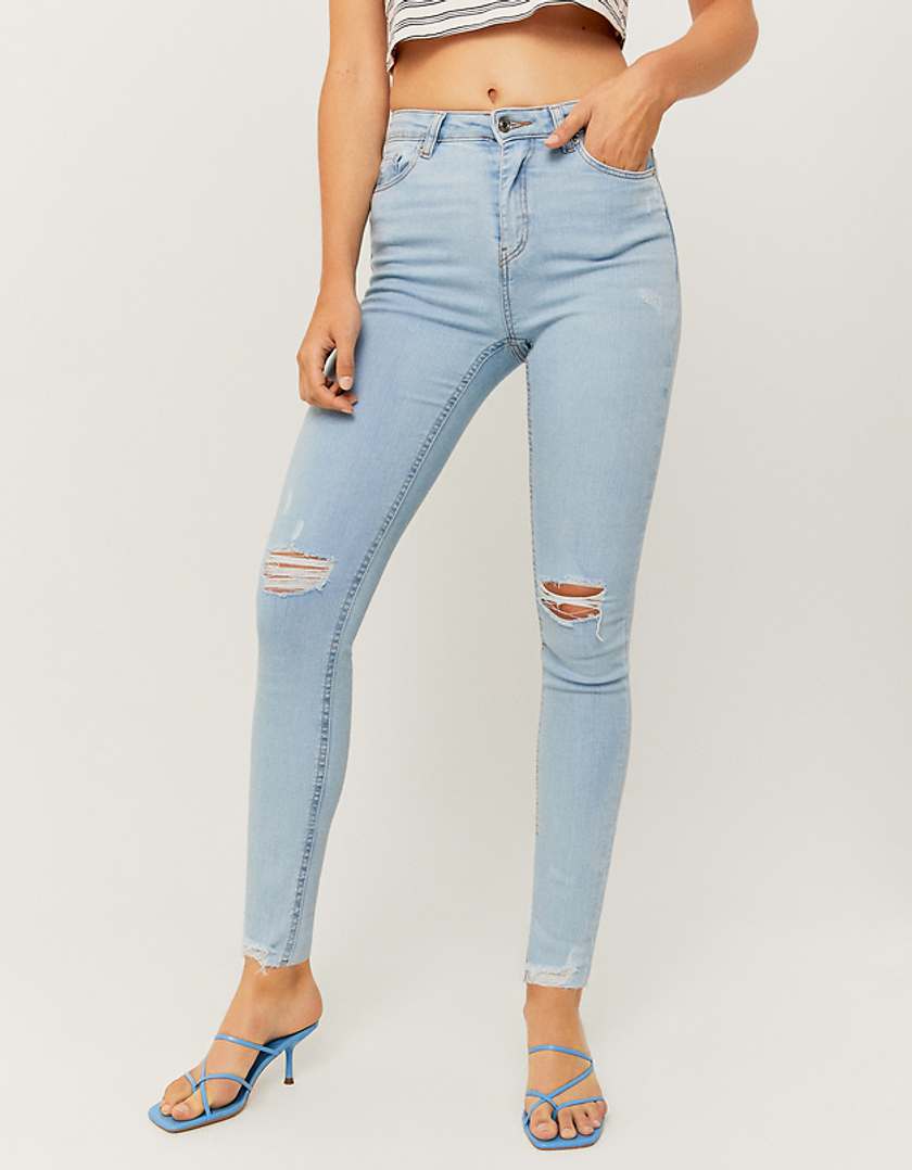 TALLY WEiJL, High Waist Ripped Skinny Jeans for Women