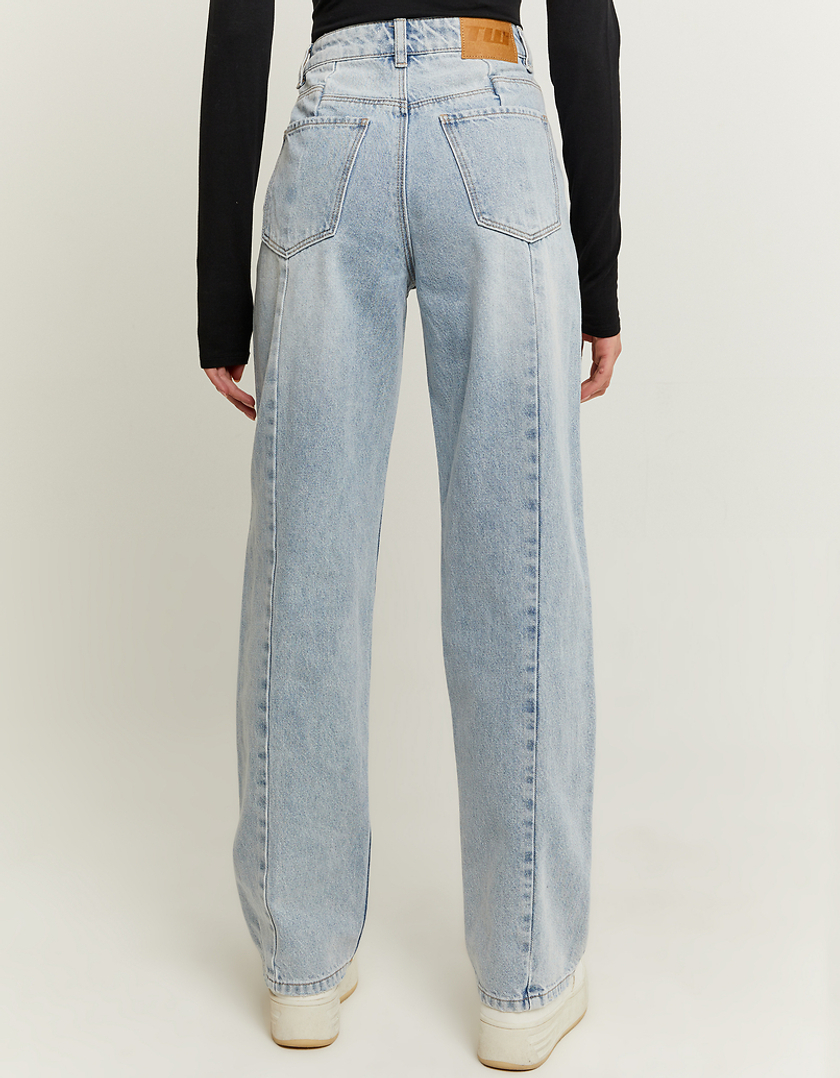 TALLY WEiJL, Jeans Straight Leg a Vita Alta Blu for Women