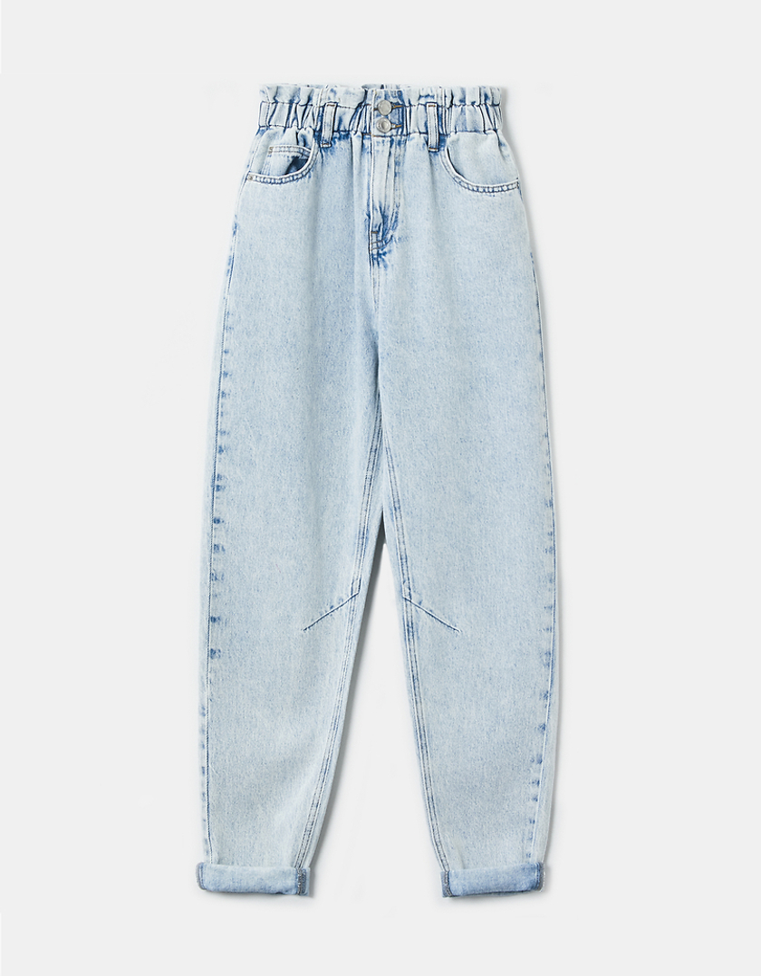 TALLY WEiJL, Jeans Paperbag a Vita Alta for Women