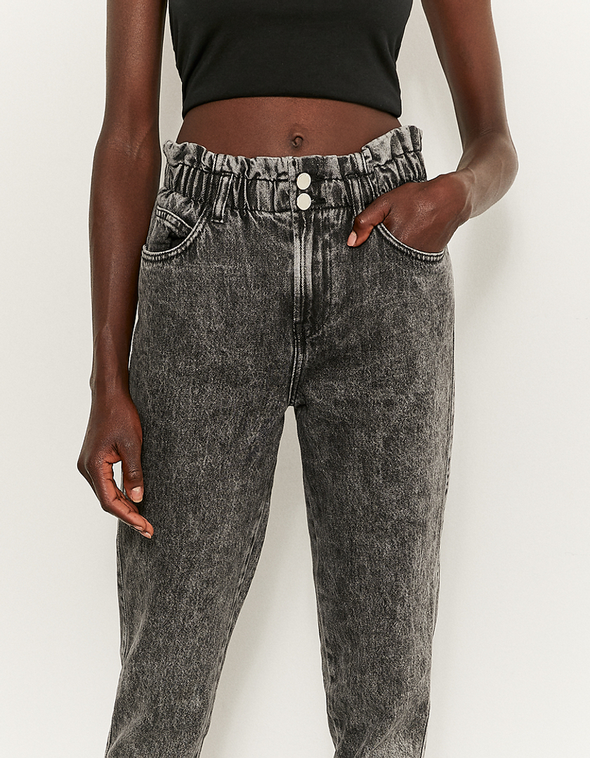 TALLY WEiJL, Jeans Paperbag a Vita Alta Blu  for Women