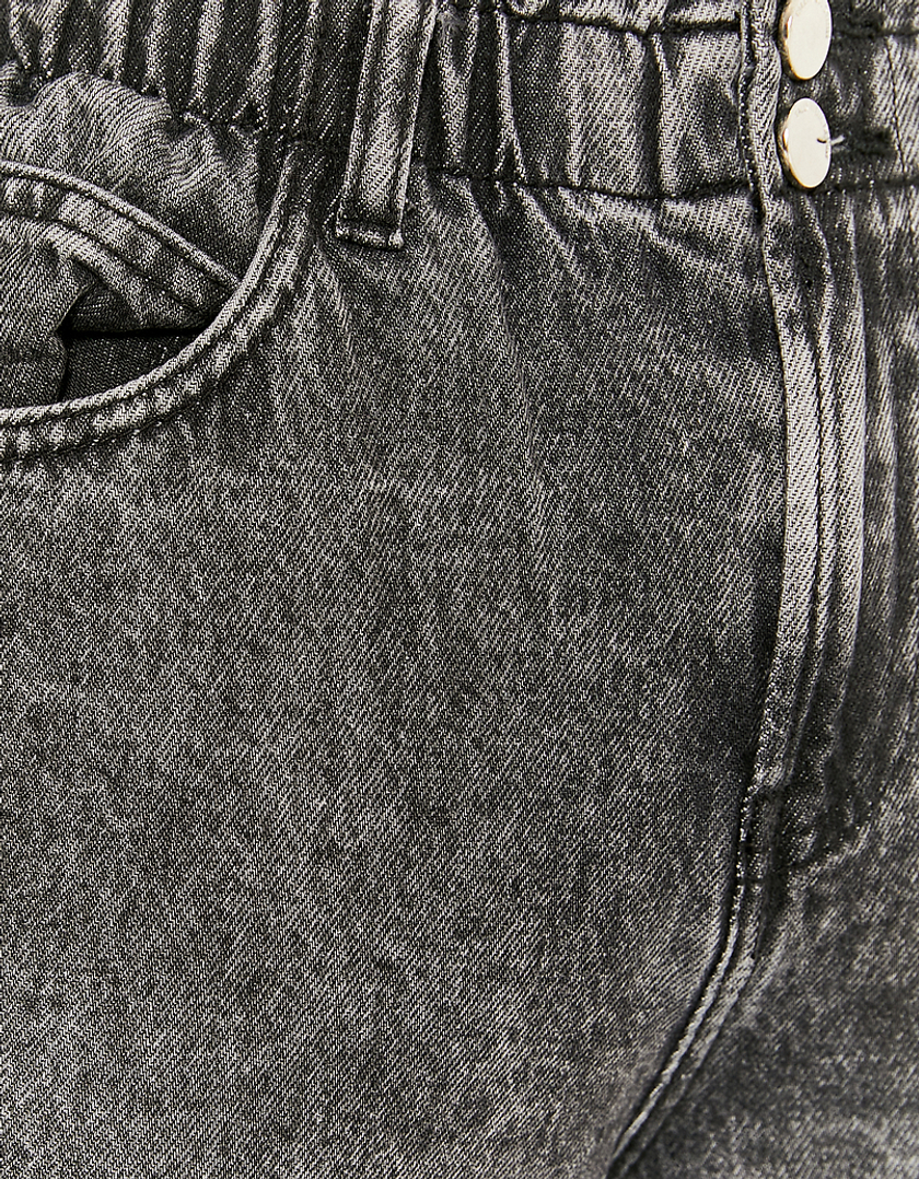 TALLY WEiJL, Graue High Waist Paperbag Jeans for Women