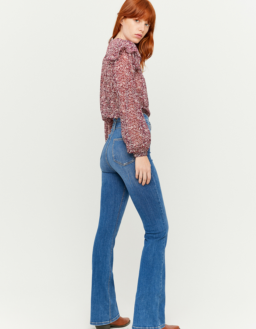 TALLY WEiJL, Jeans Flare a Vita Alta Blu for Women