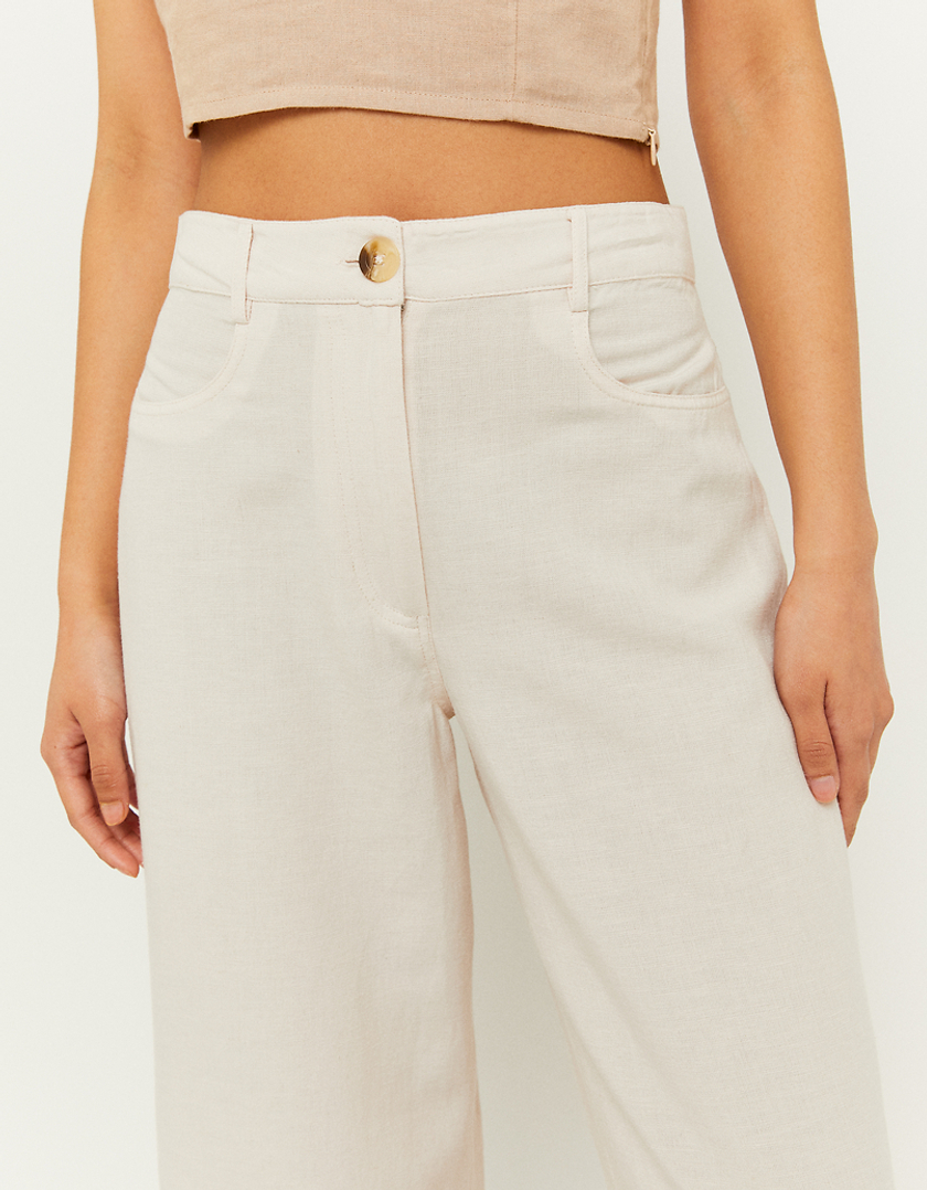 TALLY WEiJL, Pantalon Jambe Large Taille Mi-Haute Blanc for Women