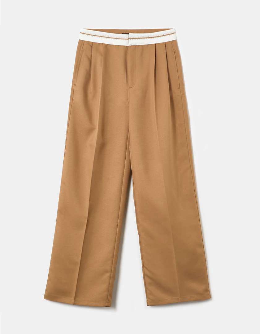 TALLY WEiJL, Brown High Waist Trousers for Women