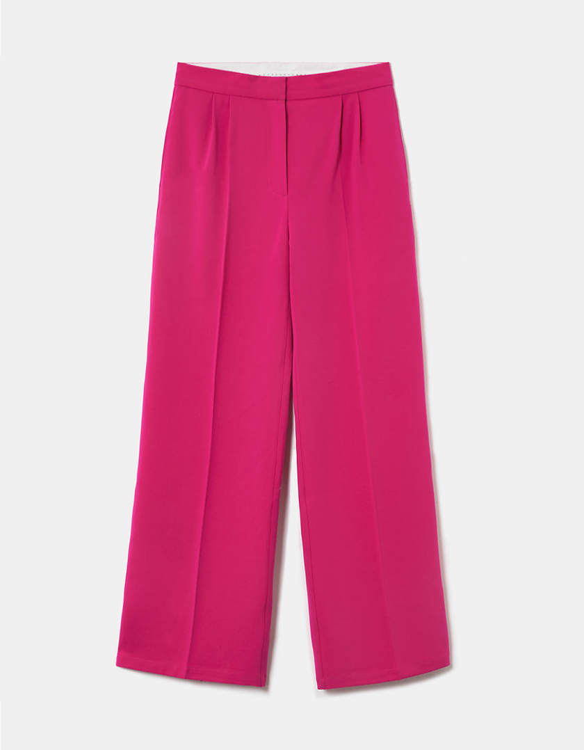 TALLY WEiJL, Różowe spodnie z szerokimi nogawkami i wysokim stanem for Women