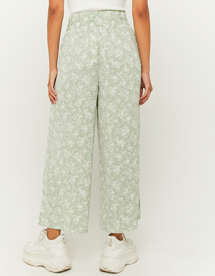 TALLY WEiJL, Green Floral Cropped Trousers for Women