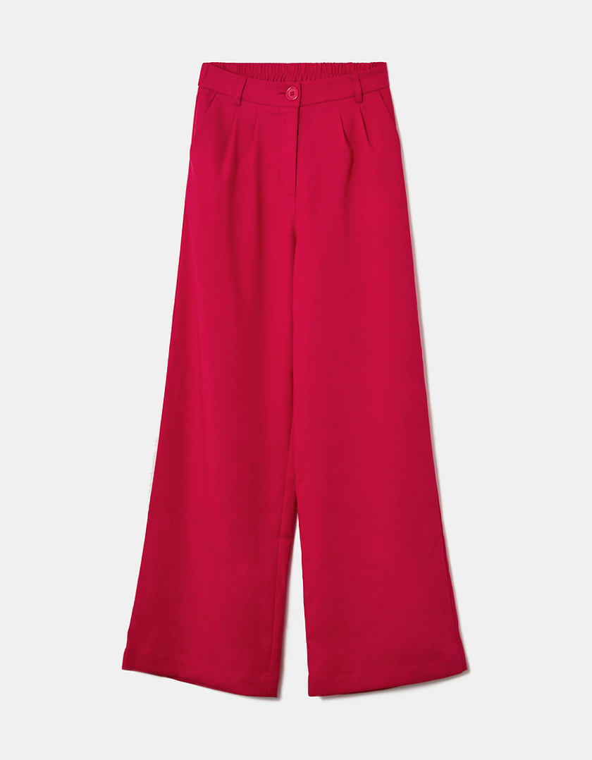 TALLY WEiJL, Pantalon Taille Haute Jambe Large Rouge for Women