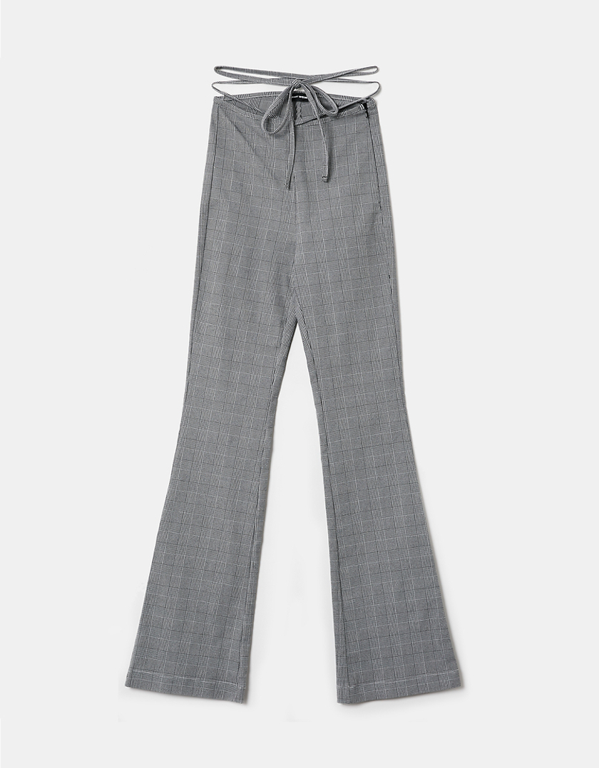 TALLY WEiJL, Grey High Waist Flare Trousers for Women