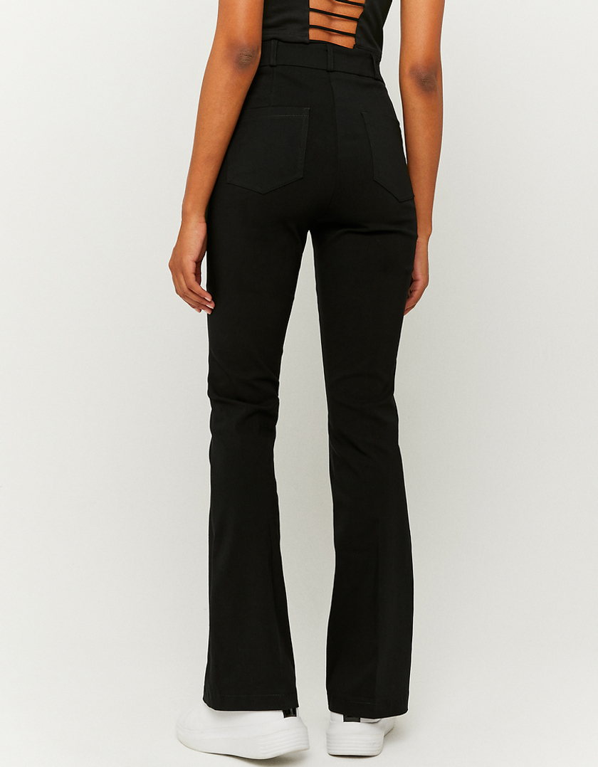 TALLY WEiJL, Pantalon Noir Taille Haute Flare for Women