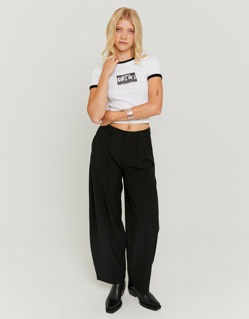 Pantaloni Neri a Palloncino Eleganti