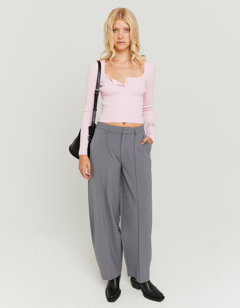 Pantaloni Grigi a Palloncino Eleganti