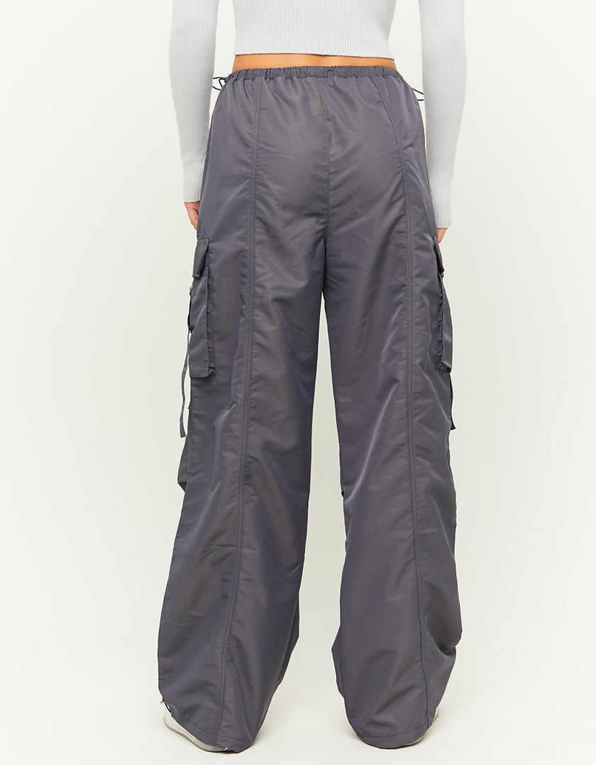 TALLY WEiJL, Grey Cargo Parachute Trousers for Women