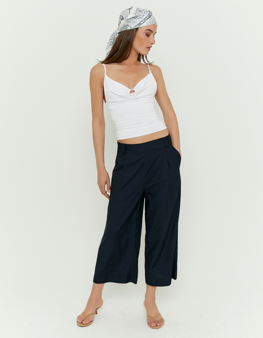 Pantalon Culotte Bleu