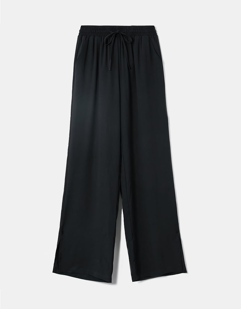 TALLY WEiJL, Pantalon Noir Taille Haute Jambe Large for Women
