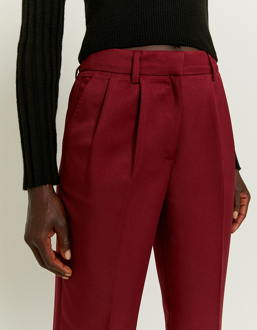 TALLY WEiJL, Pantalon Droit Taille Haute Rouge for Women