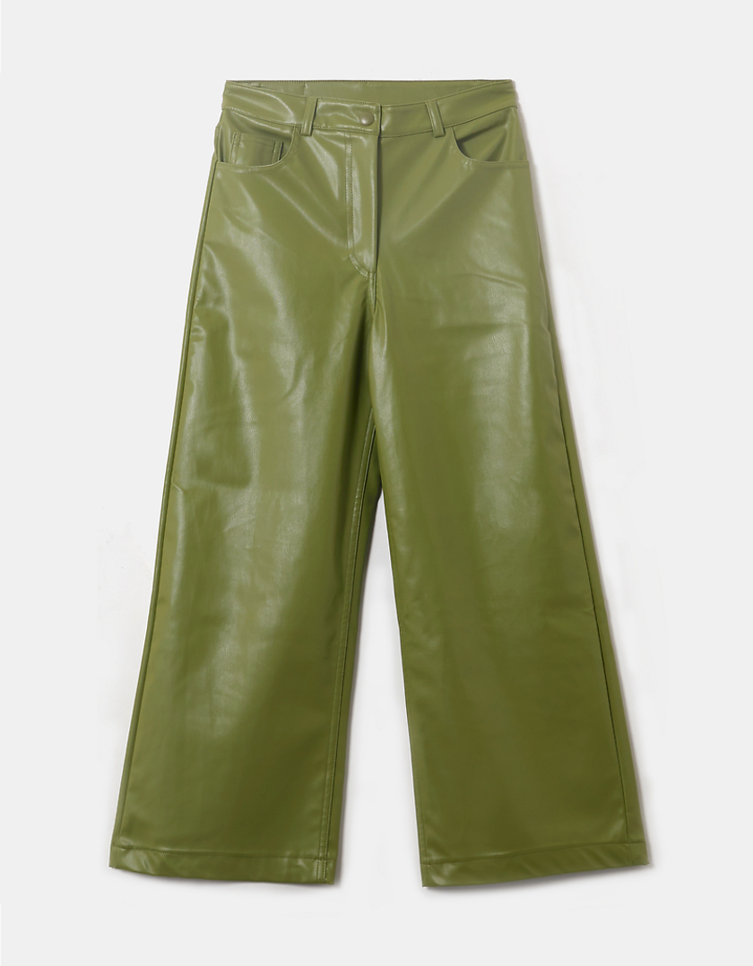 TALLY WEiJL, Green High Waist Flare Trousers for Women