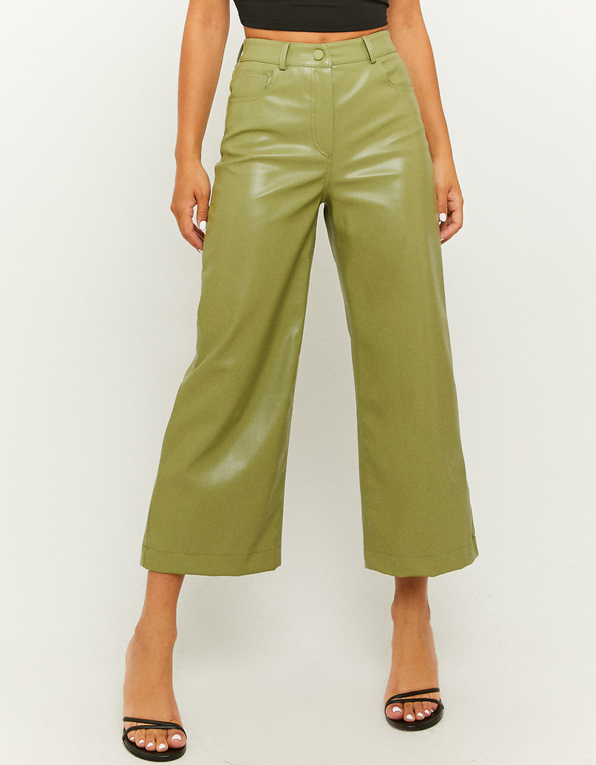 TALLY WEiJL, Pantalon Flare Taille Haute Vert for Women