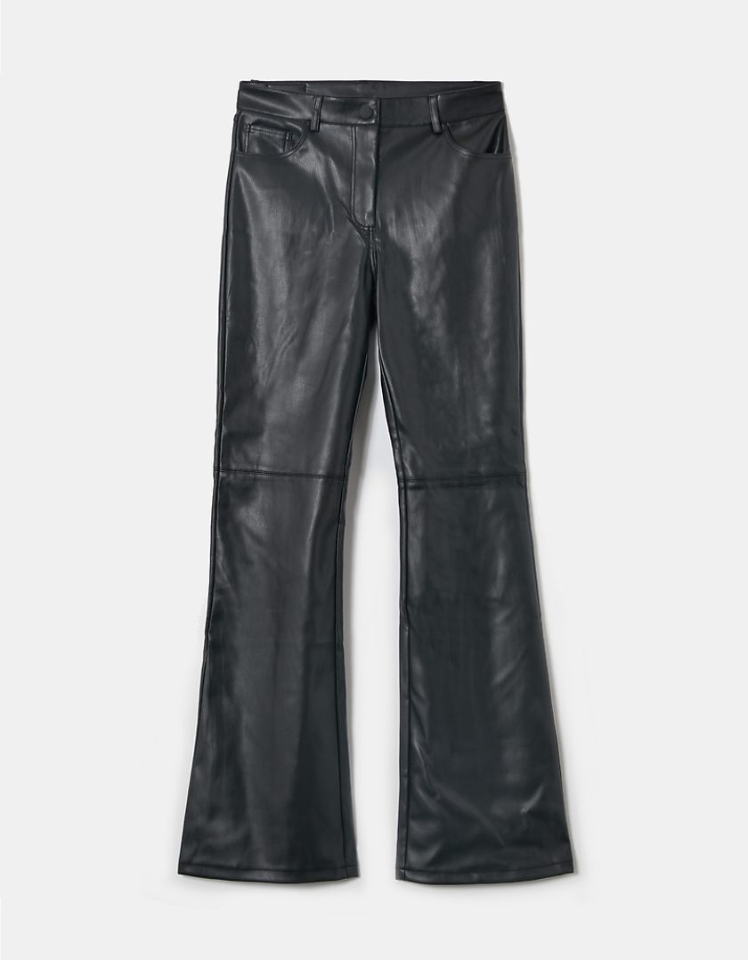 TALLY WEiJL, Pantalon Taille Haute Skinnny Flare Noir for Women