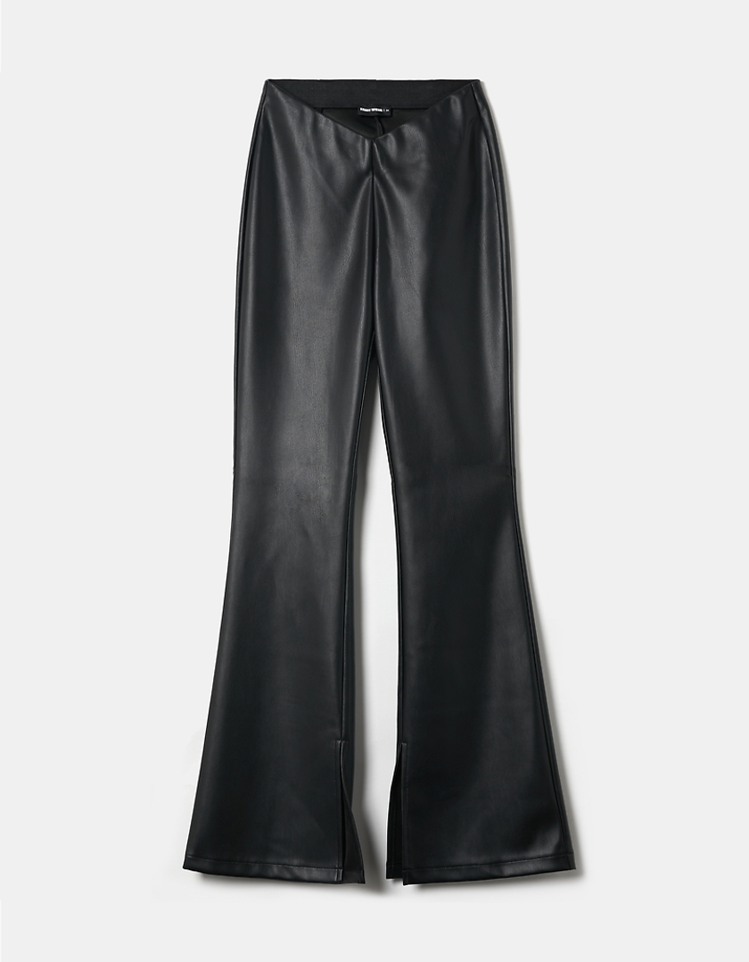 TALLY WEiJL, Black Mid Waist Flare Trousers for Women