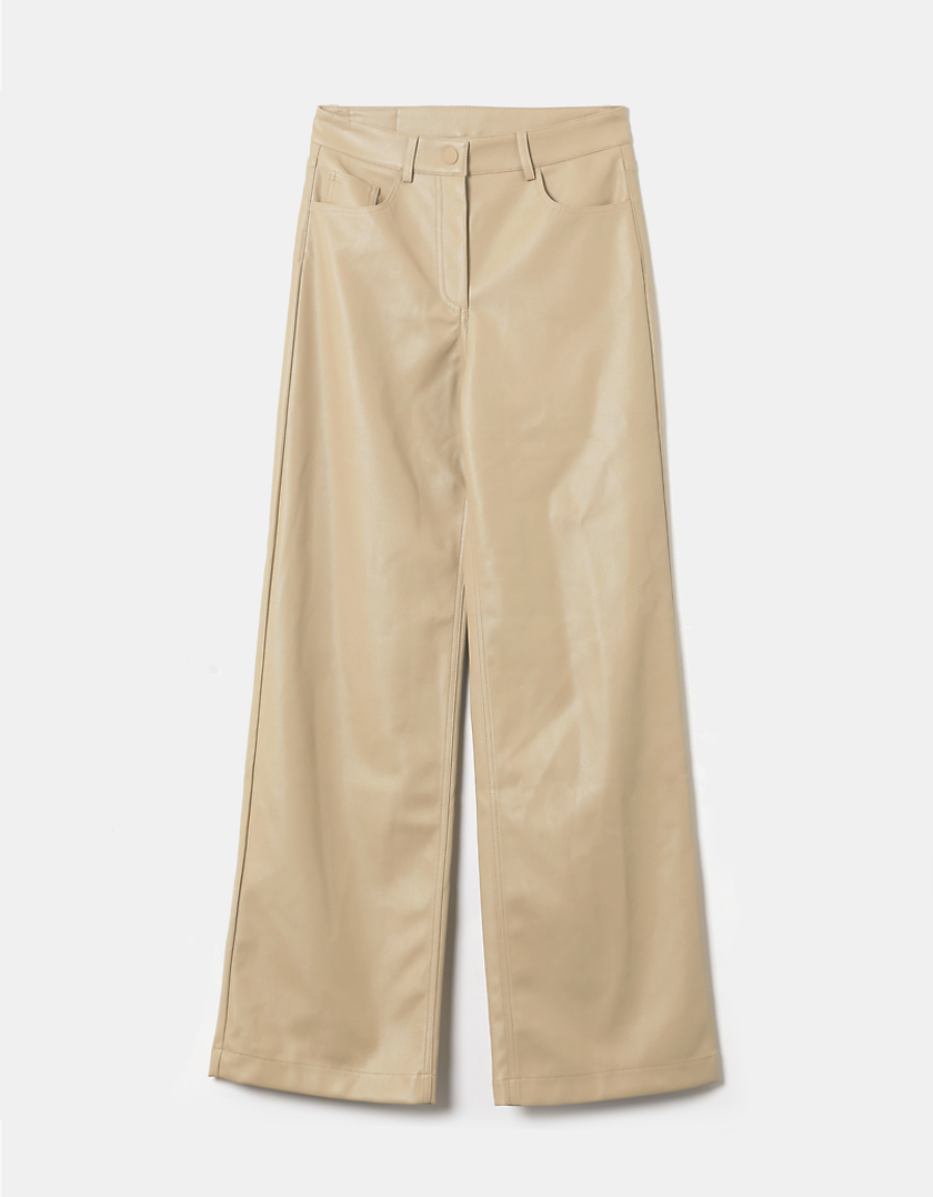 TALLY WEiJL, Brązowe szerokie spodnie z wysokim stanem for Women