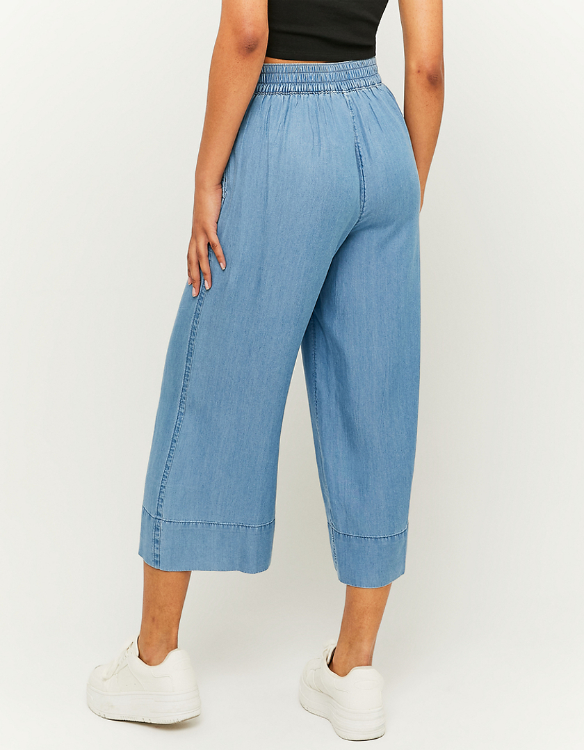 TALLY WEiJL, Blue Culotte Trousers With Knot for Women