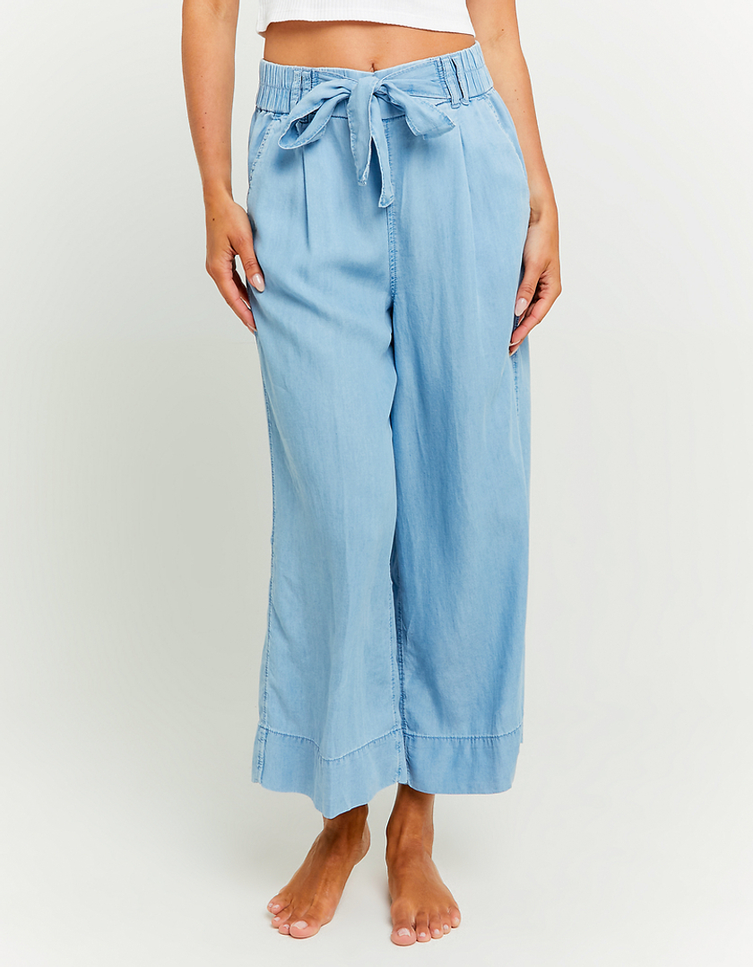 TALLY WEiJL, Pantalon Léger Bleu avec Taille Élastique for Women