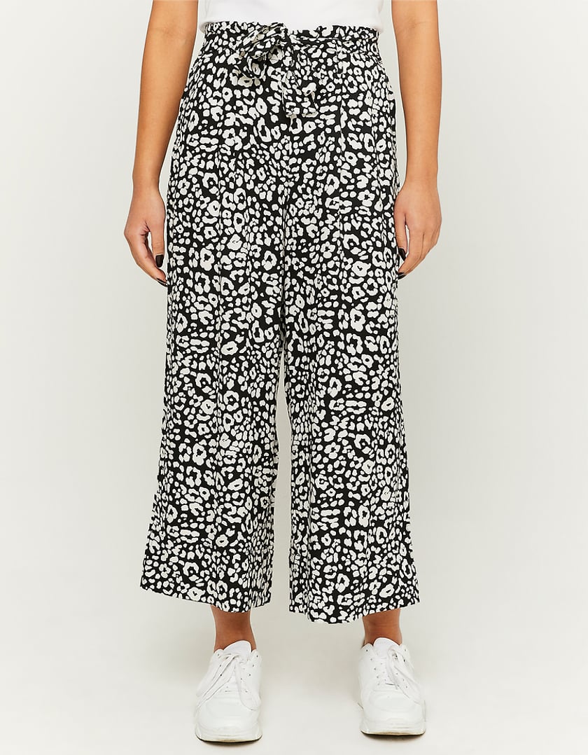 TALLY WEiJL, Printed Culotte Trousers With Knot for Women