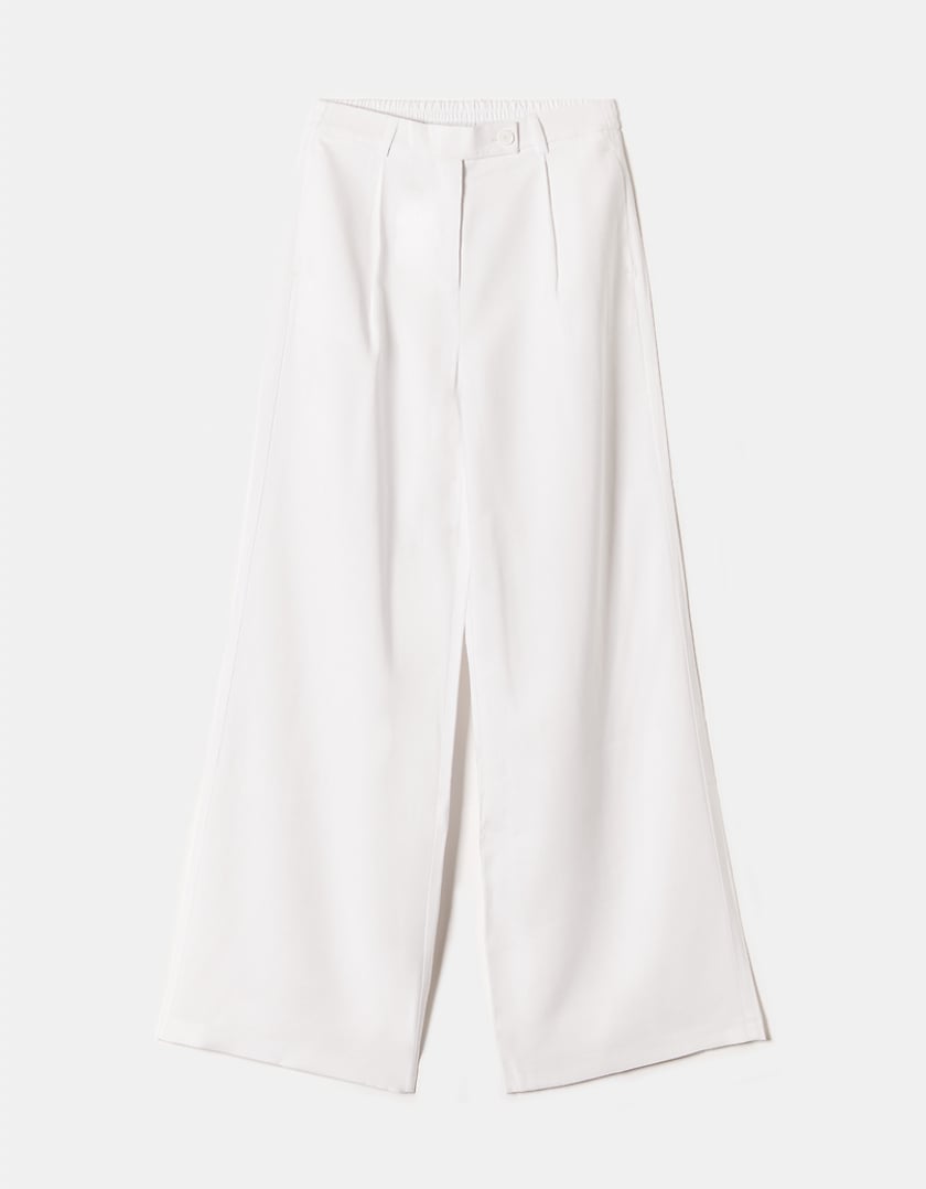 TALLY WEiJL, White High Waist Trousers for Women