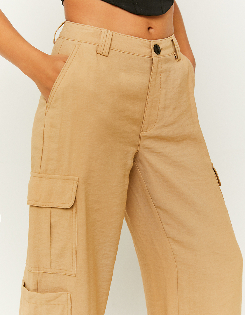TALLY WEiJL, Pantalon Cargo Taille Haute Beige for Women
