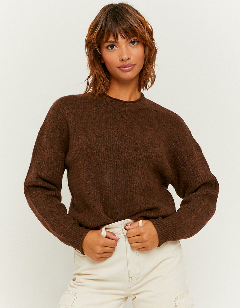 TALLY WEiJL, Pull en Maille Col Rond Brun for Women