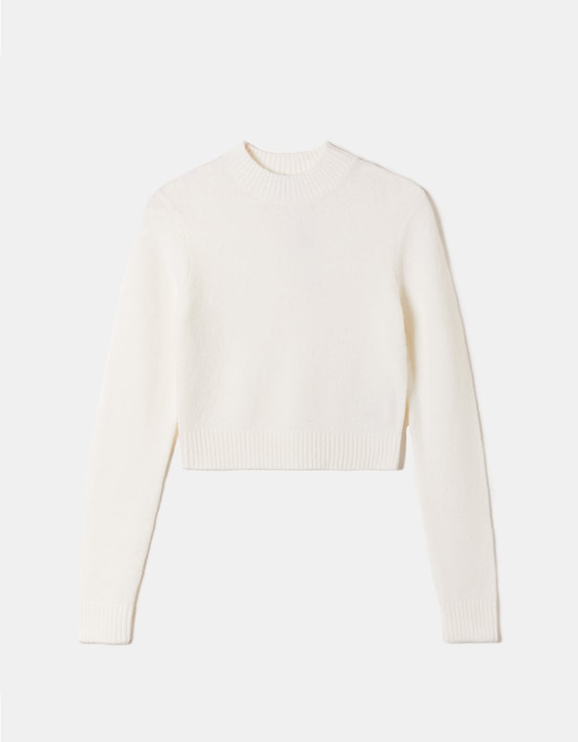 TALLY WEiJL, White Cropped  Jumper for Women