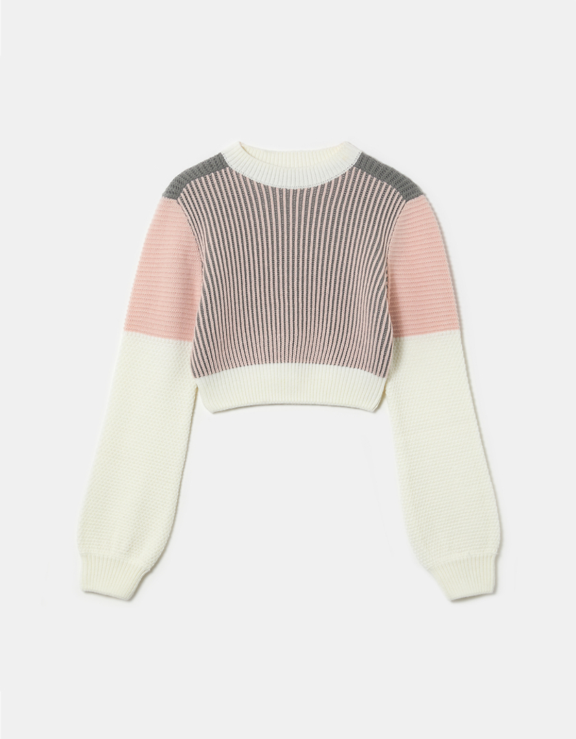TALLY WEiJL, Cable knit Colorblock Cardigan for Women