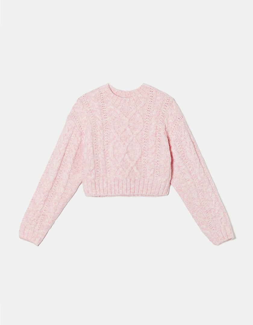 TALLY WEiJL, Pink Cable Knit Jumper for Women