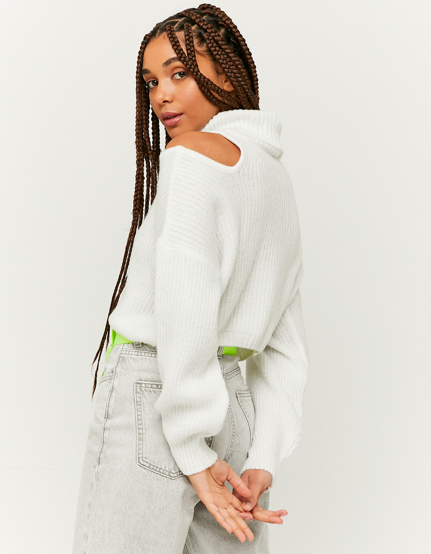 TALLY WEiJL, Pullover Bianco a Dolcevita for Women