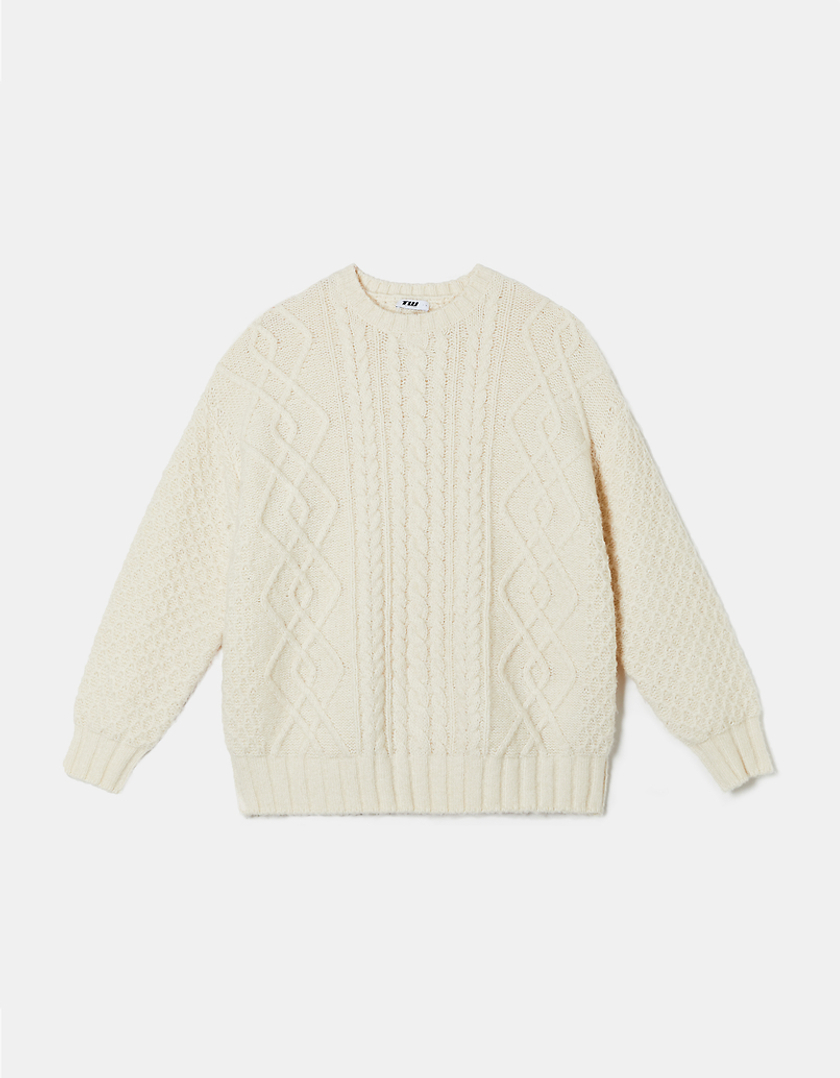 TALLY WEiJL, Chunky Cable Knit Oversize Jumper for Women