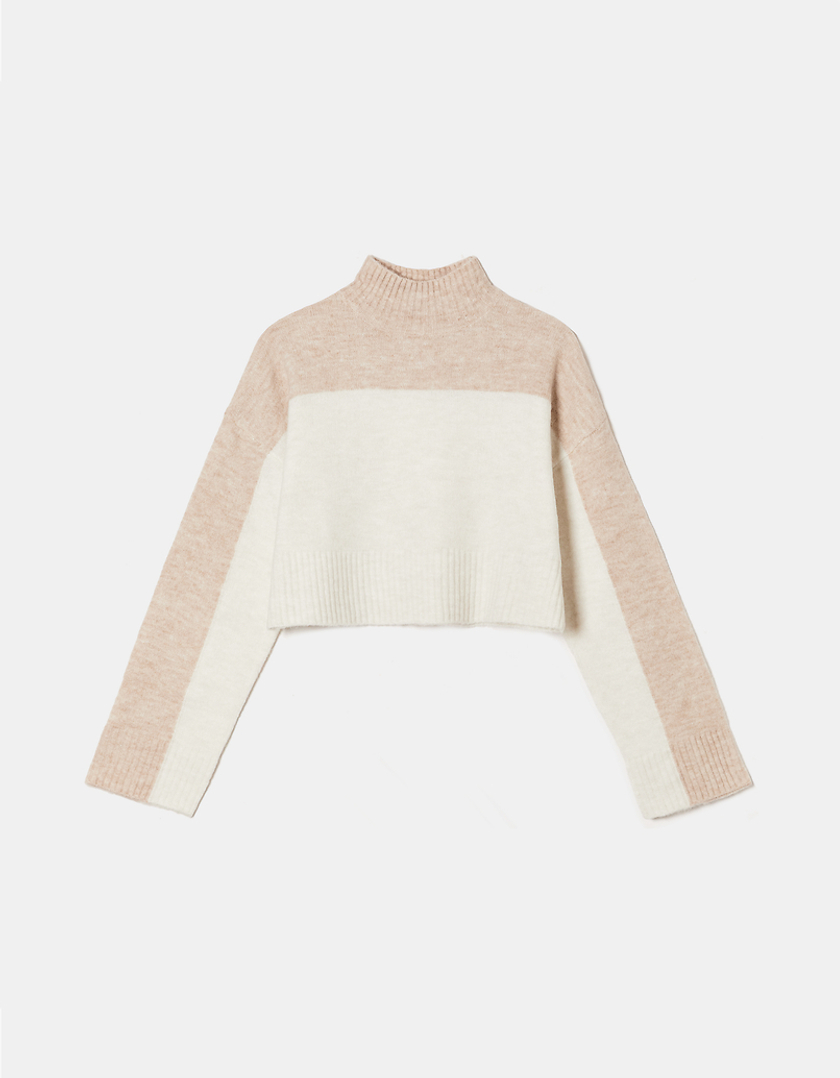 Maglione Donna In Morbido Cotone Rosa – Collo Alto Aperto, Tessuto Elasticizzato Con Finitura Pesca, Taglia XX-Large, Comodo E Caldo