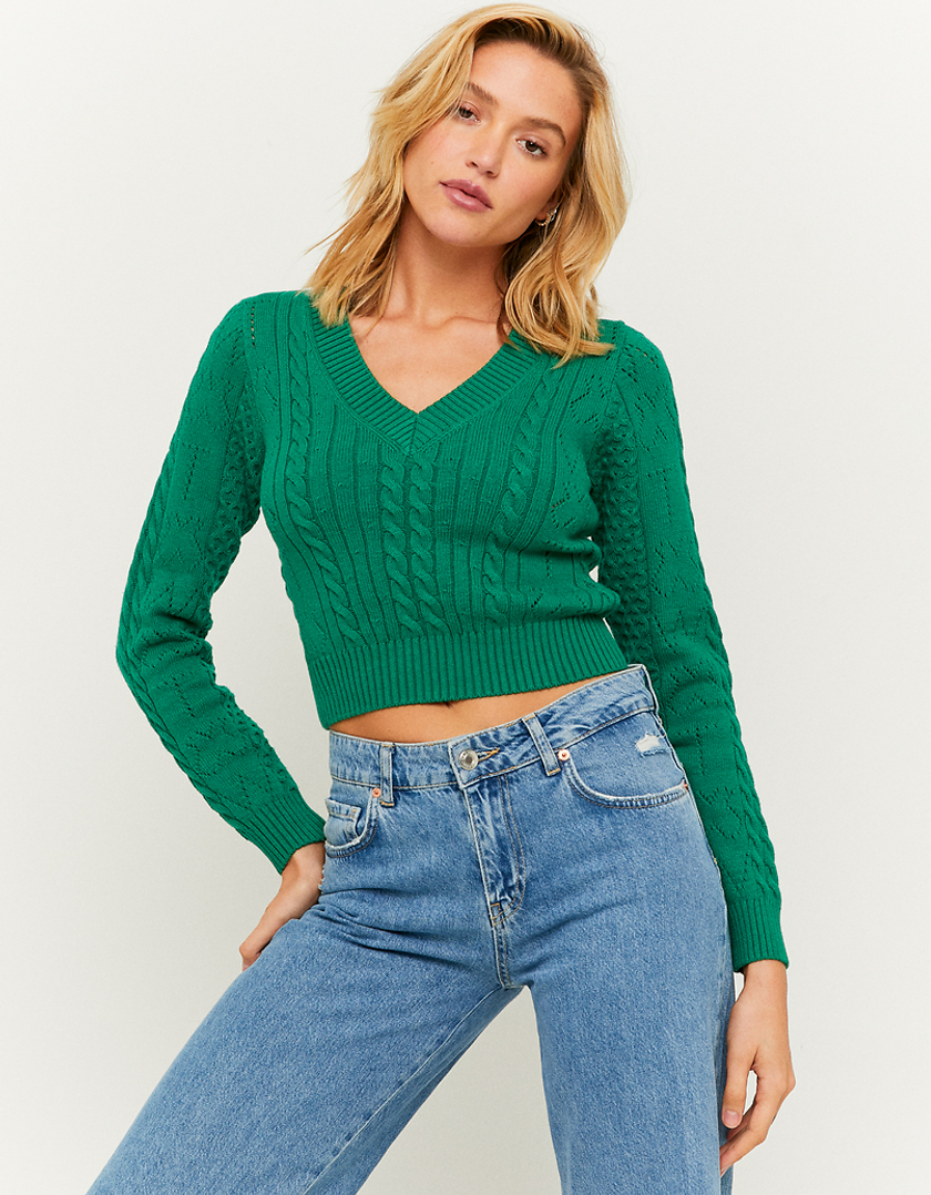 TALLY WEiJL, Πράσινη Μακρυμάνικη Basic Μπλούζα for Women