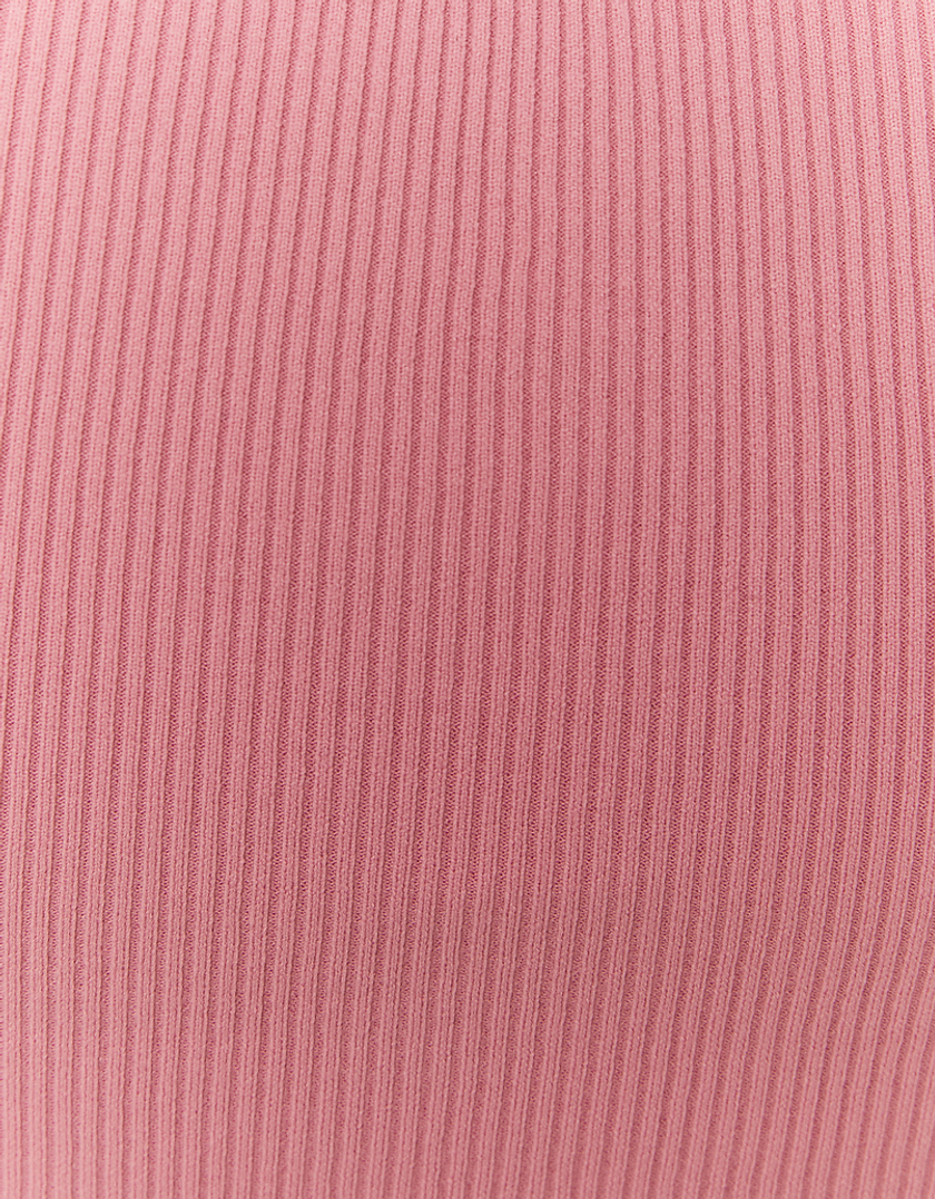 TALLY WEiJL, Pink Basic Knit Crop Top for Women