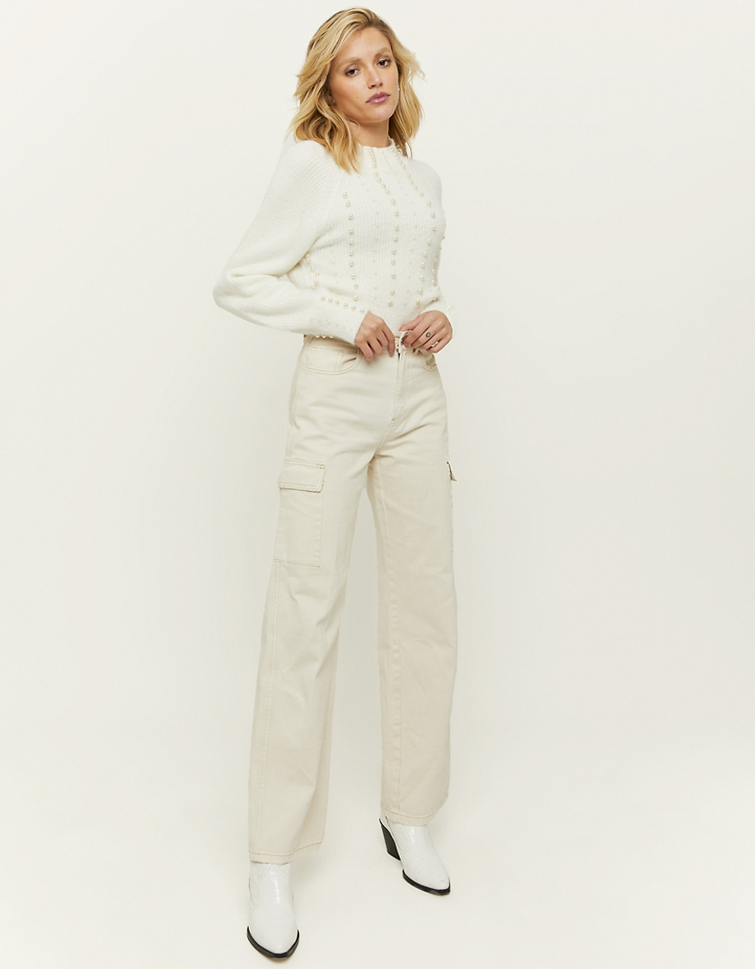TALLY WEiJL, White   Cropped Jumper for Women