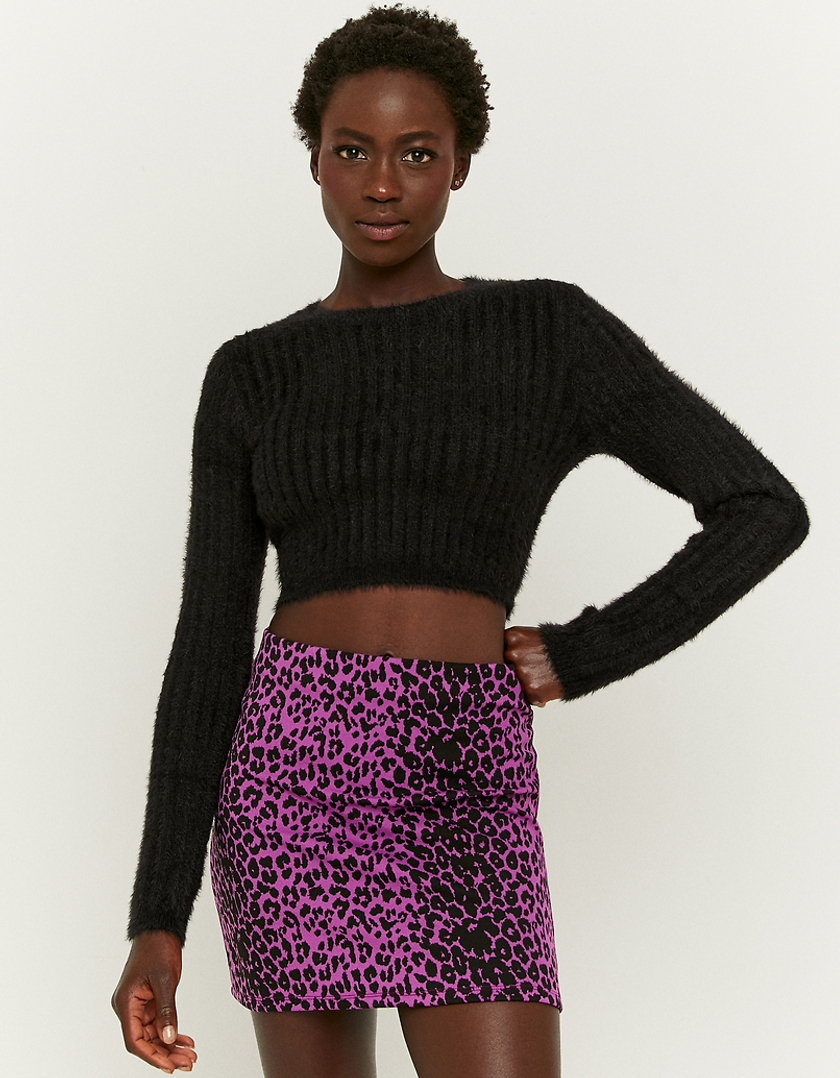 TALLY WEiJL, Black  Soft touch Cropped Jumper for Women