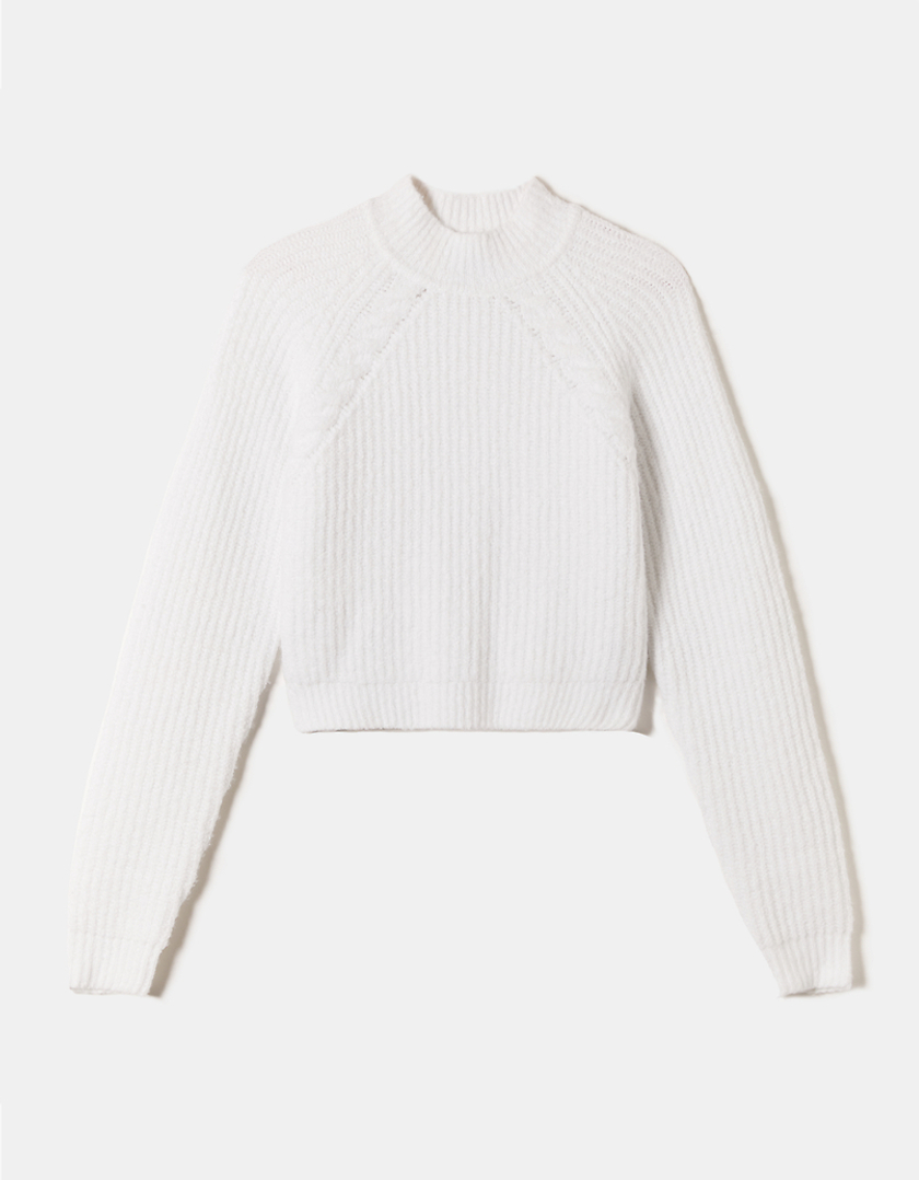 TALLY WEiJL, Weißer Regular Fit-Pullover for Women