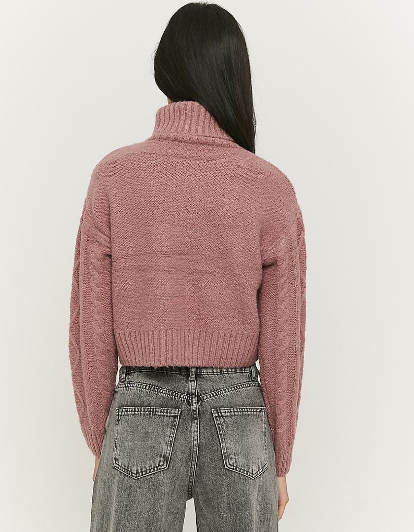 TALLY WEiJL, Pink Cable knit Cropped Jumper for Women