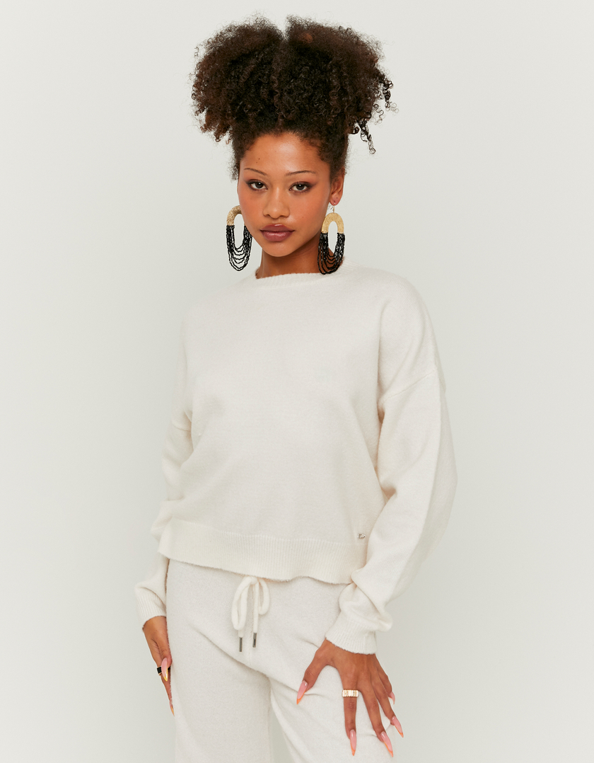 Pull en Maille Blanc