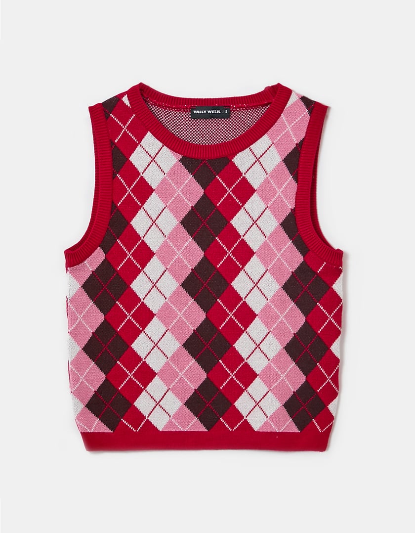 TALLY WEiJL, Cropped Checked Jumper for Women