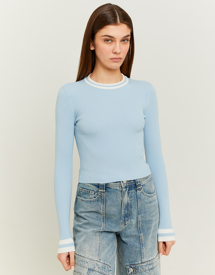 TALLY WEiJL, Blauer Cropped Pullover for Women