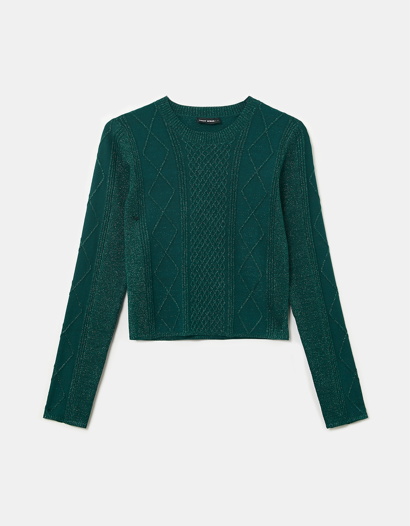 TALLY WEiJL, Zielony sweter z okrągłym dekoltem for Women