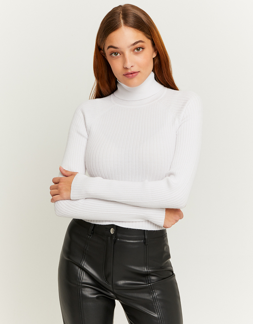 TALLY WEiJL, Pull Col Roulé Blanc for Women
